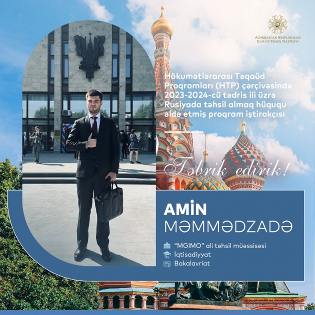 “MGIMO University”də təhsil alacaq şəxslərin adları təsdiqlənib