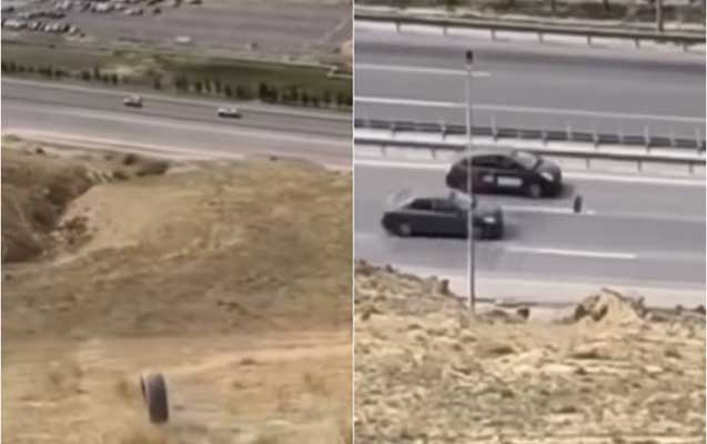 Yola təkər atan yeniyetmələr saxlanıldı 