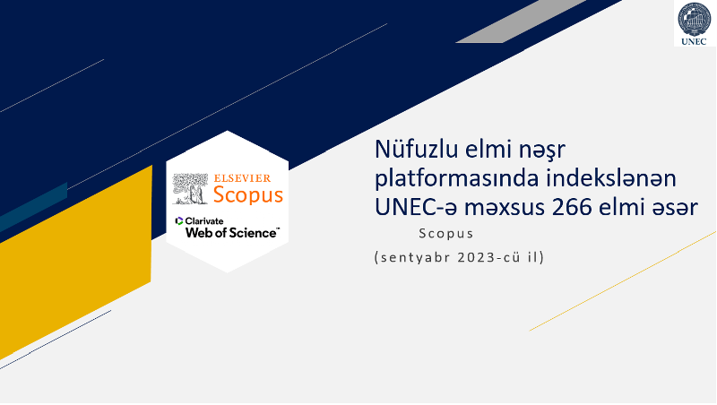 UNEC- ə məxsus 266 elmi əsər indekslənib