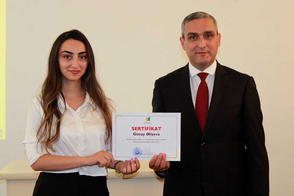 MDU-da “Tyutor xidməti” təlim proqramının iştirakçıları ilə görüş keçirilib