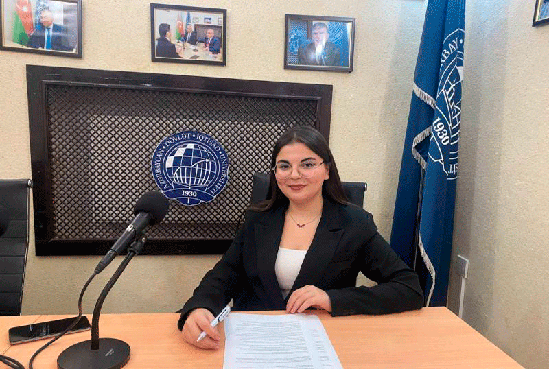 Tələbə rektor Radio UNEC-də çıxış edib