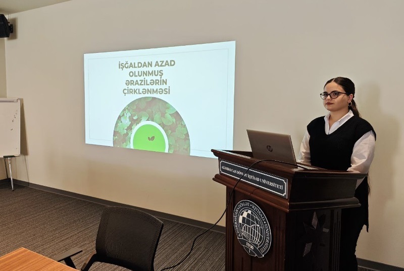 Tələbələri Qarabağda sənayenin qurulması barədə çıxış ediblər