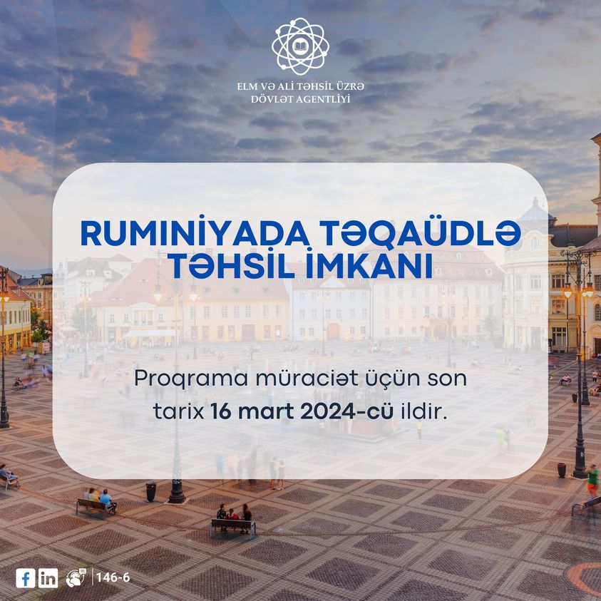 Rumıniya Xarici İşlər Nazirliyi təqaüd proqramı elan edir