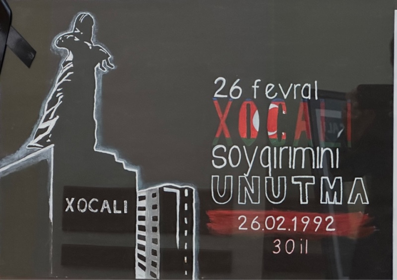 Xocalı soyqırımı UNEC tələbələrinin rəsmlərində...