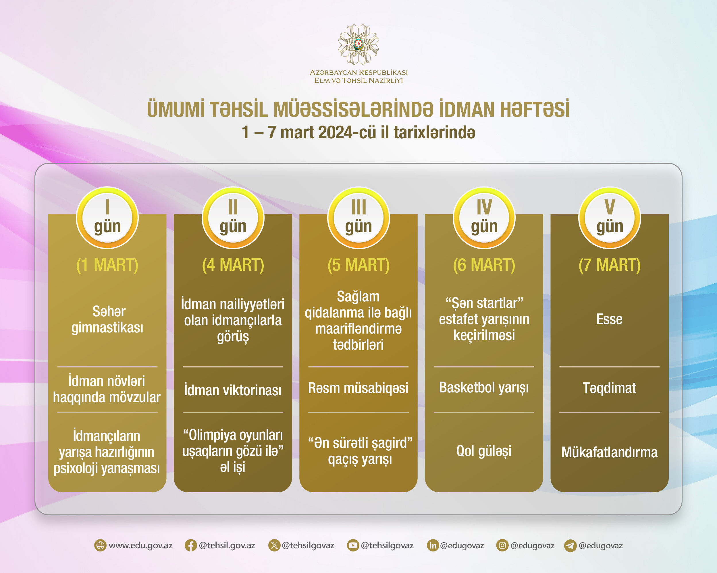 Ümumi təhsil müəssisələrində idman həftəsi