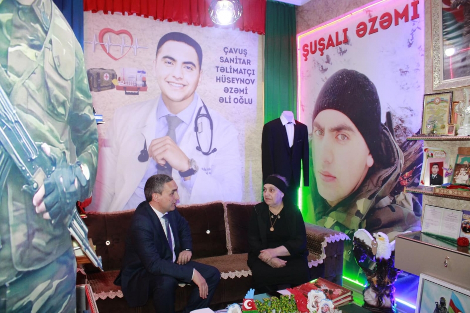 MDU kollektivi Ramazan bayramı münasibətilə şəhid ailələrini ziyarət edib- FOTO