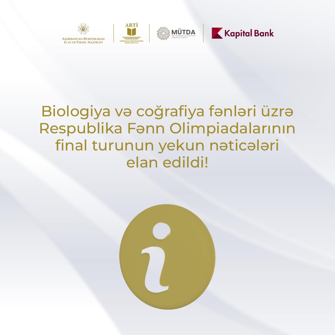 RFO-nun biologiya və coğrafiya üzrə yekun nəticələri elan edilib