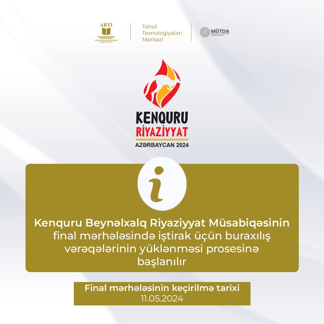 Namizədlər Kenquru müsabiqəsinin buraxılış vərəqəsini çap edə bilərlər