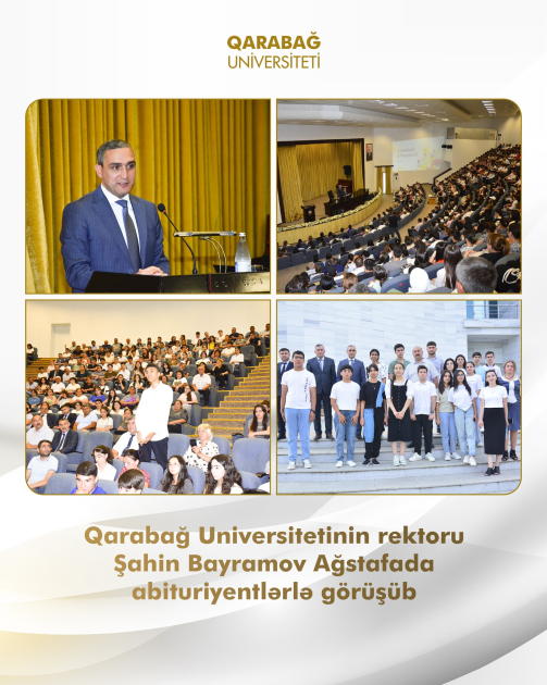 Qarabağ Universitetinin rektoru yüksək nəticə göstərən abituriyentlərlə görüşüb