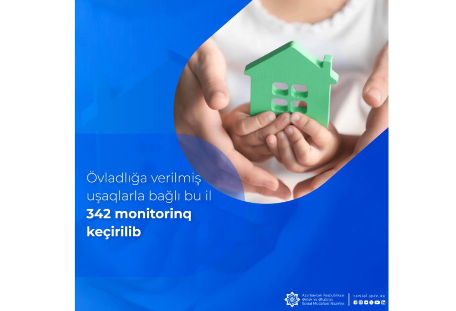 Bu il övladlığa verilmiş uşaqlarla bağlı 342 monitorinq keçirilib