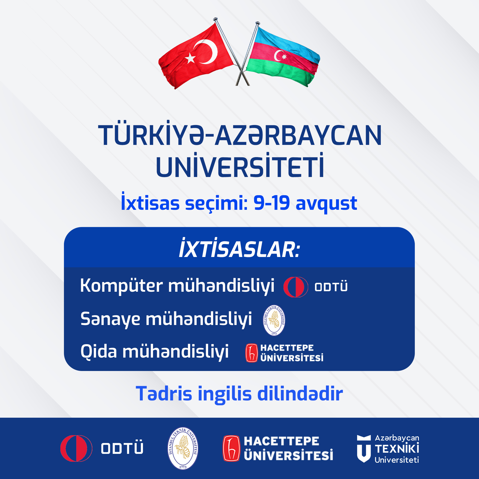 Türkiyə-Azərbaycan Universiteti tələbə qəbulu elan edir