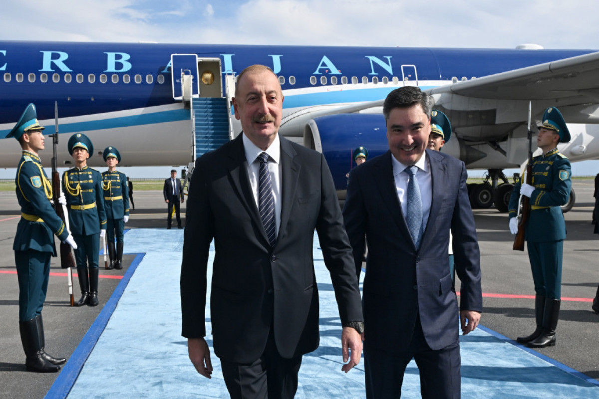 Prezident İlham Əliyev Qazaxıstanda səfərdədir