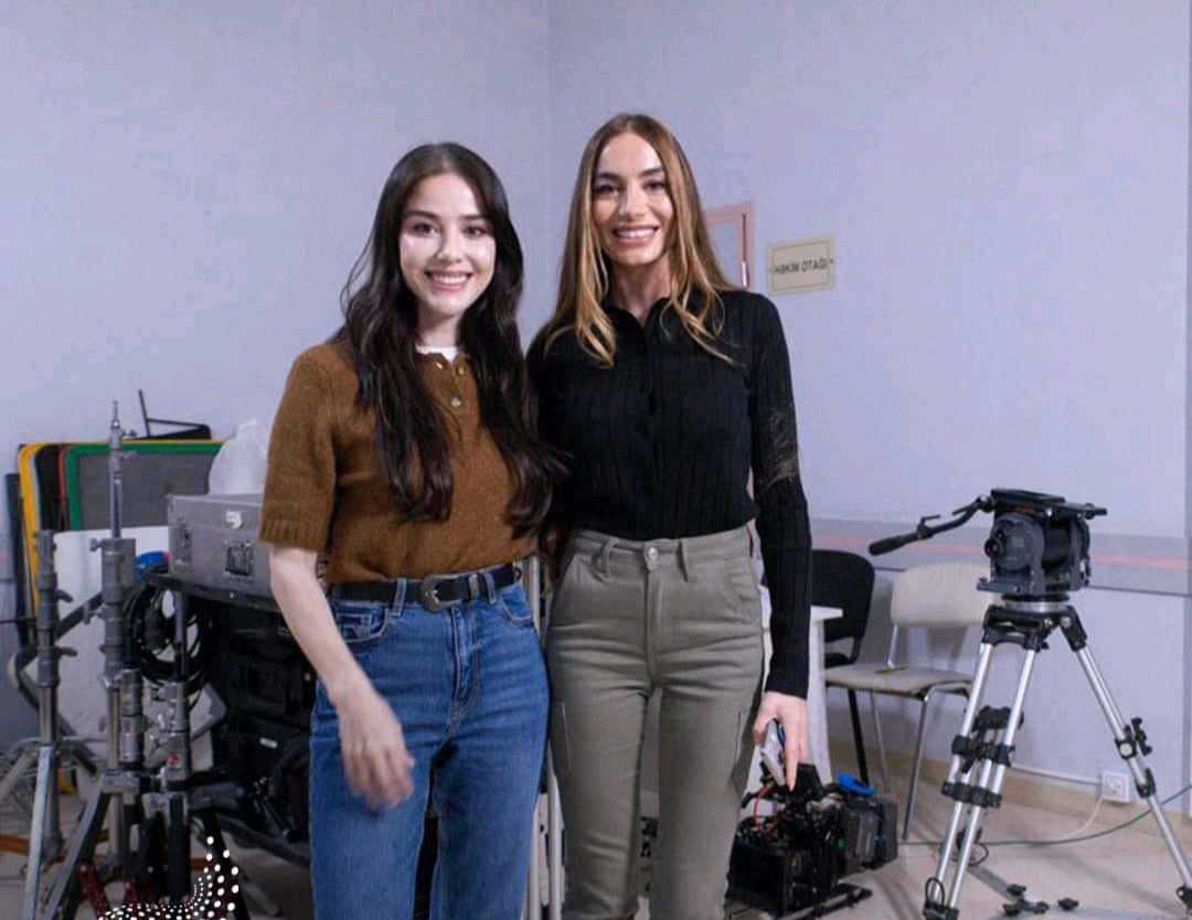 Arzu Əliyeva yeni filmin çəkiliş meydançasında - FOTO+VİDEO