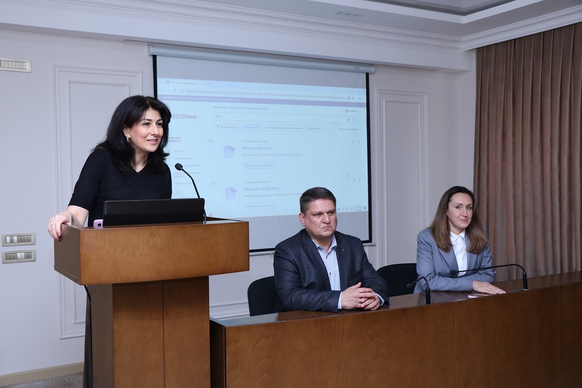 AzMİU-da EBSCO elmmetrik məlumat bazası üzrə seminar keçirildi
