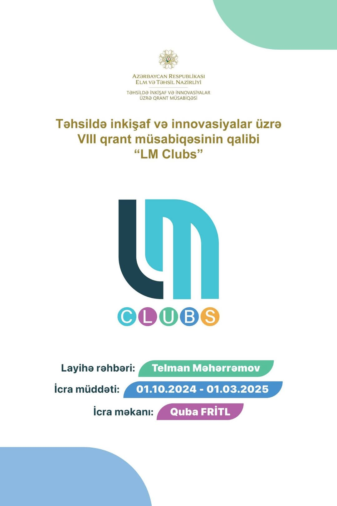 LM Clubs layihəsinin icrası uğurla davam edir