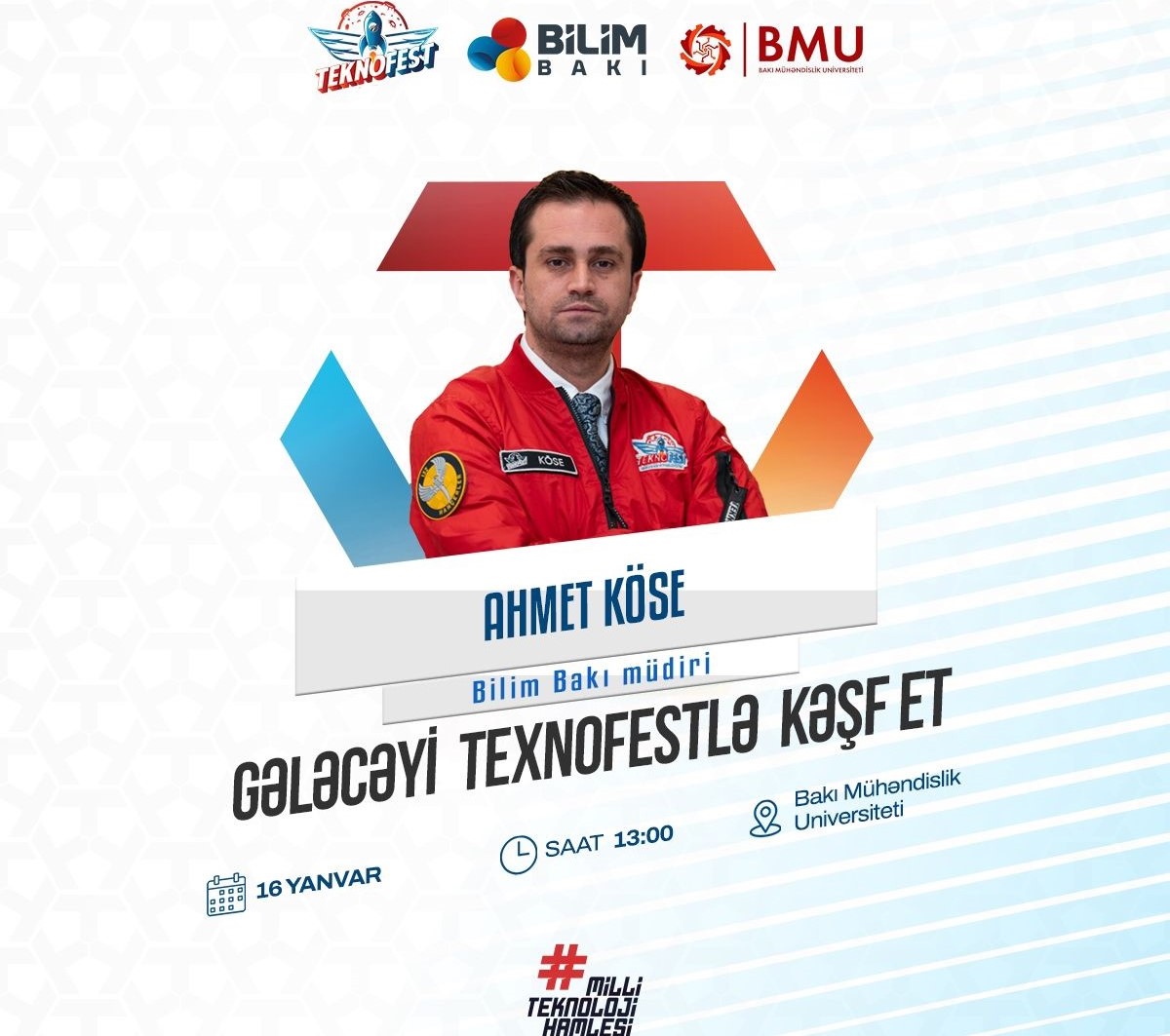 &ldquo;TEKNOFEST&rdquo;in nümayəndəsi BMU tələbələrlə görüşəcək