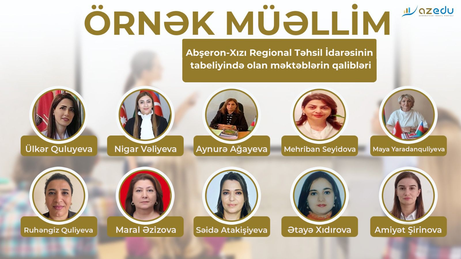 Abşeron-Xızı regionunun "Örnək müəllim"ləri - ADLAR