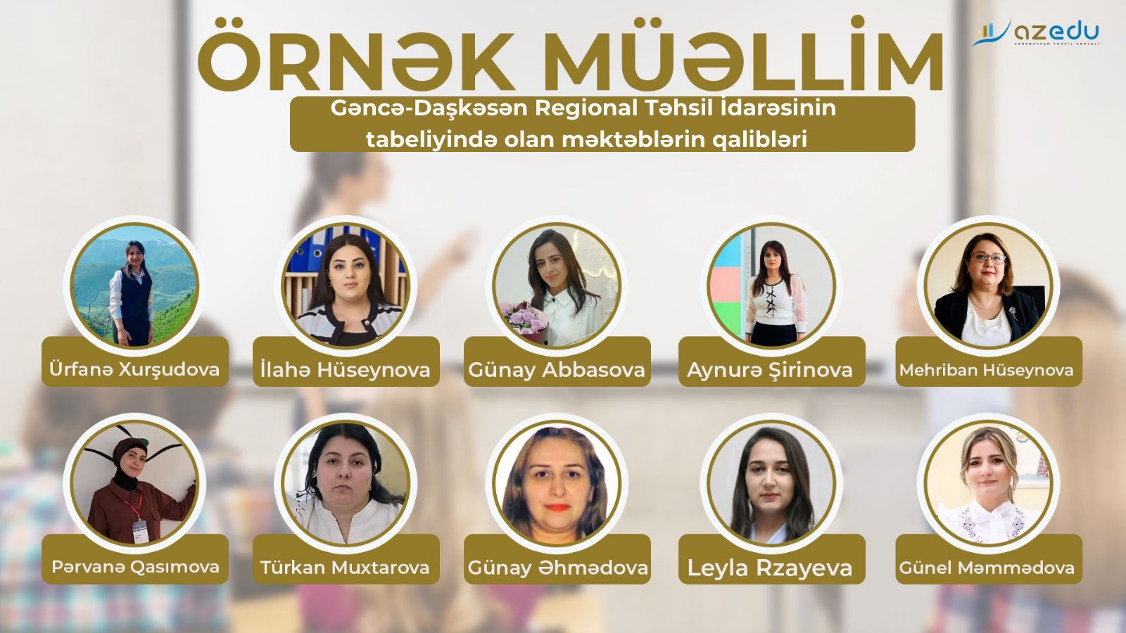 Gəncə-Daşkəsən regionunun "Örnək müəllim"ləri - SİYAHI