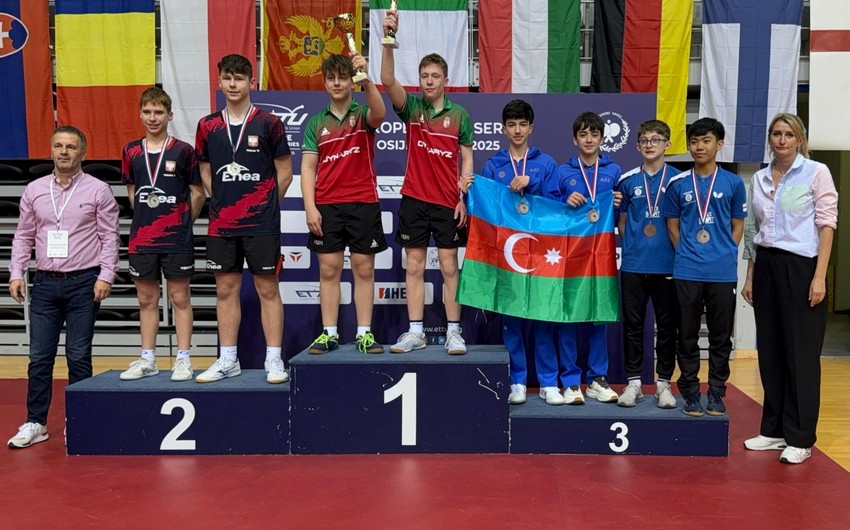 Yeniyetmə tennisçilər Xorvatiyada bürünc medal qazanıblar