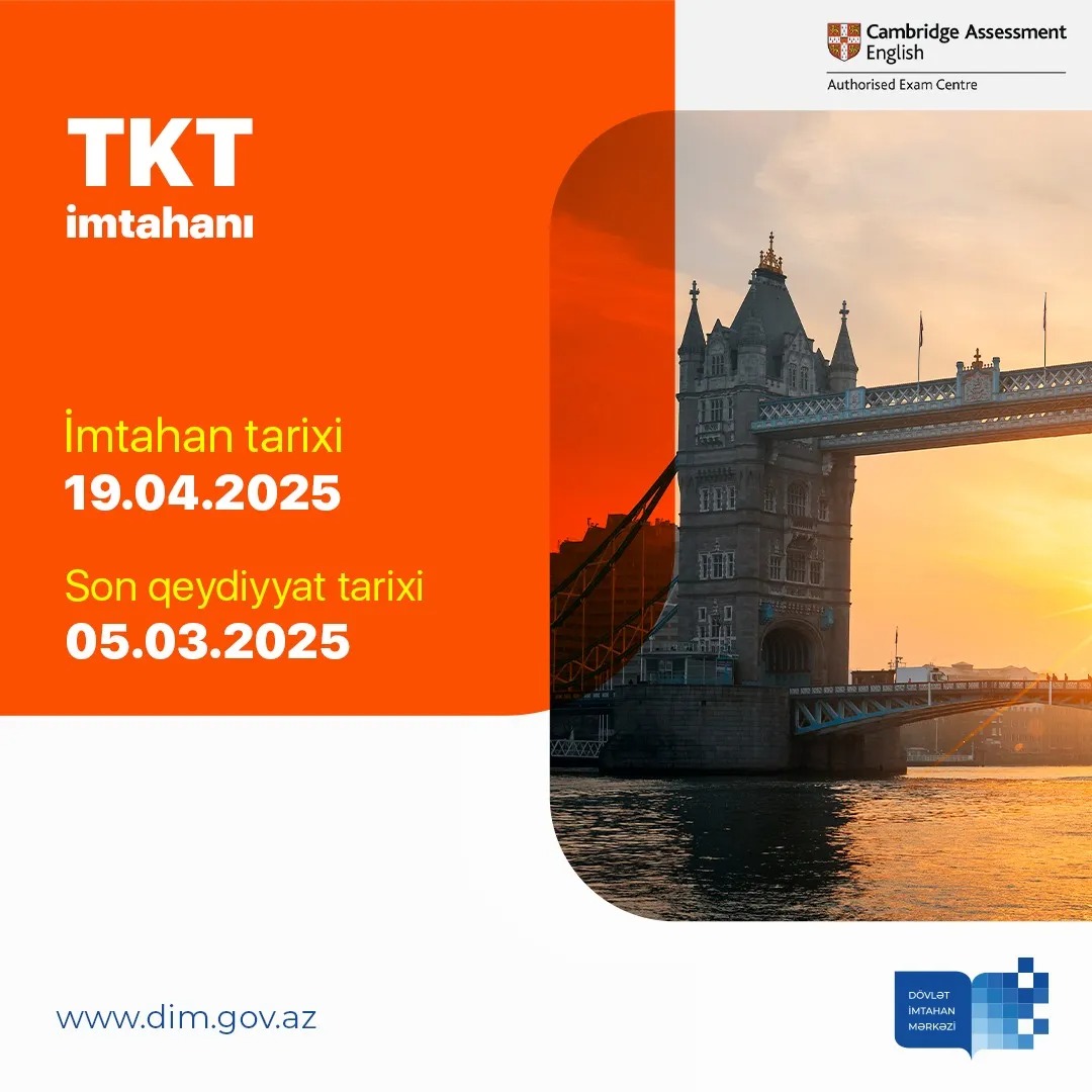 TKT imtahanı keçiriləcək