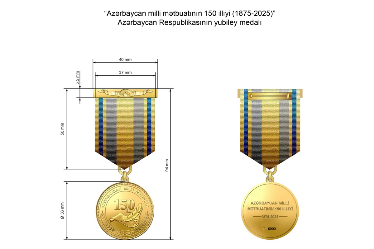 Mətbuatın 150 illiyi ilə bağlı yubiley medalı təsis edilib