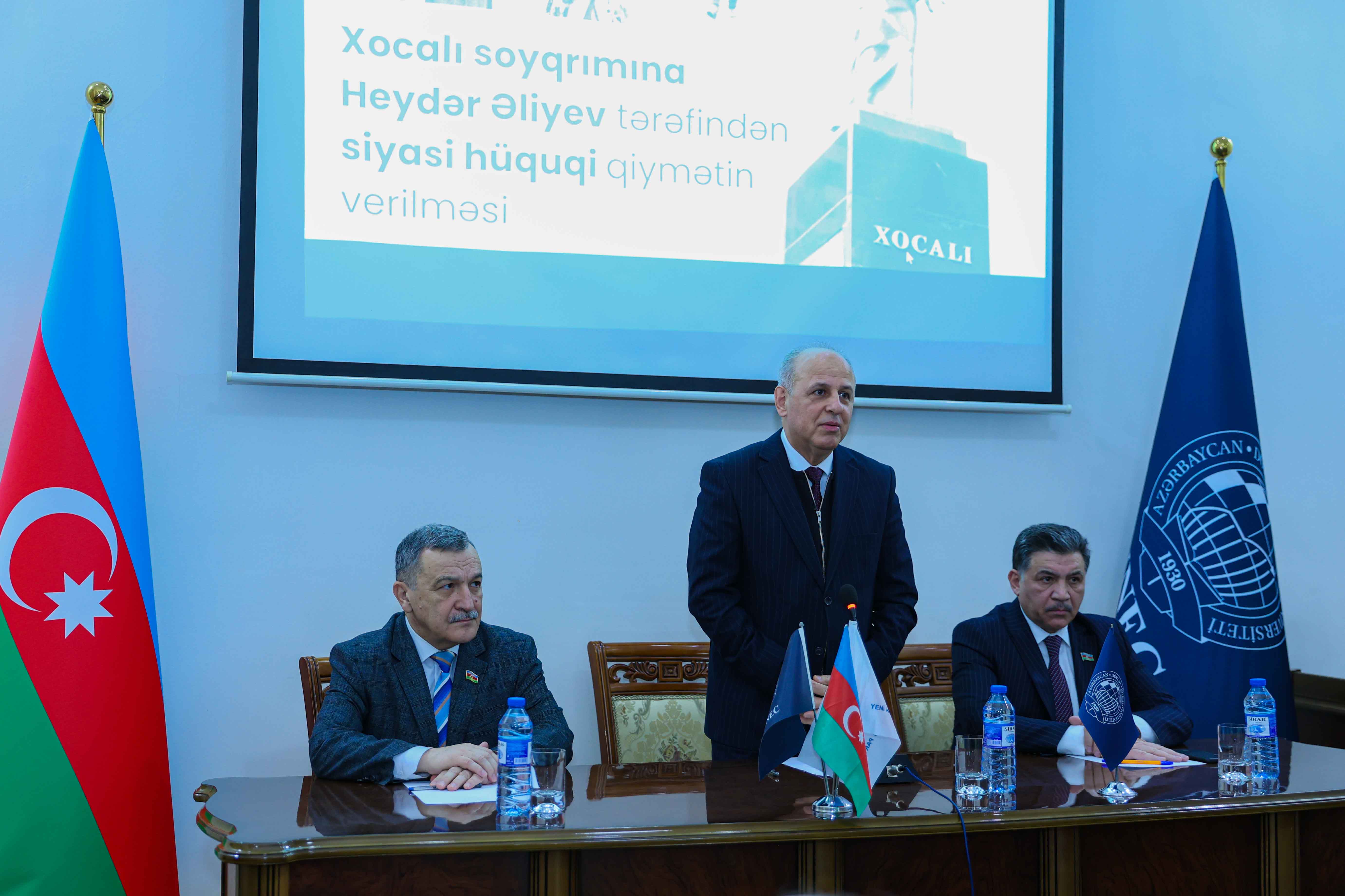 UNEC-də &ldquo;Xocalı soyqırımına Heydər Əliyev tərəfindən siyasi hüquqi qiymətin verilməsi&rdquo; mövzusunda tədbir keçirilib