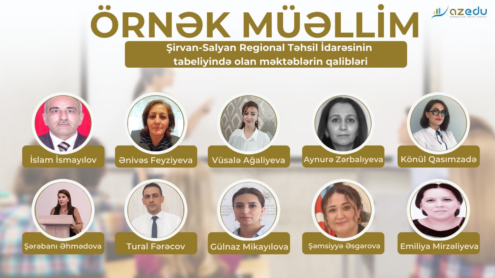 Şirvan-Salyan regionunun “Örnək müəllim”ləri - ADLAR