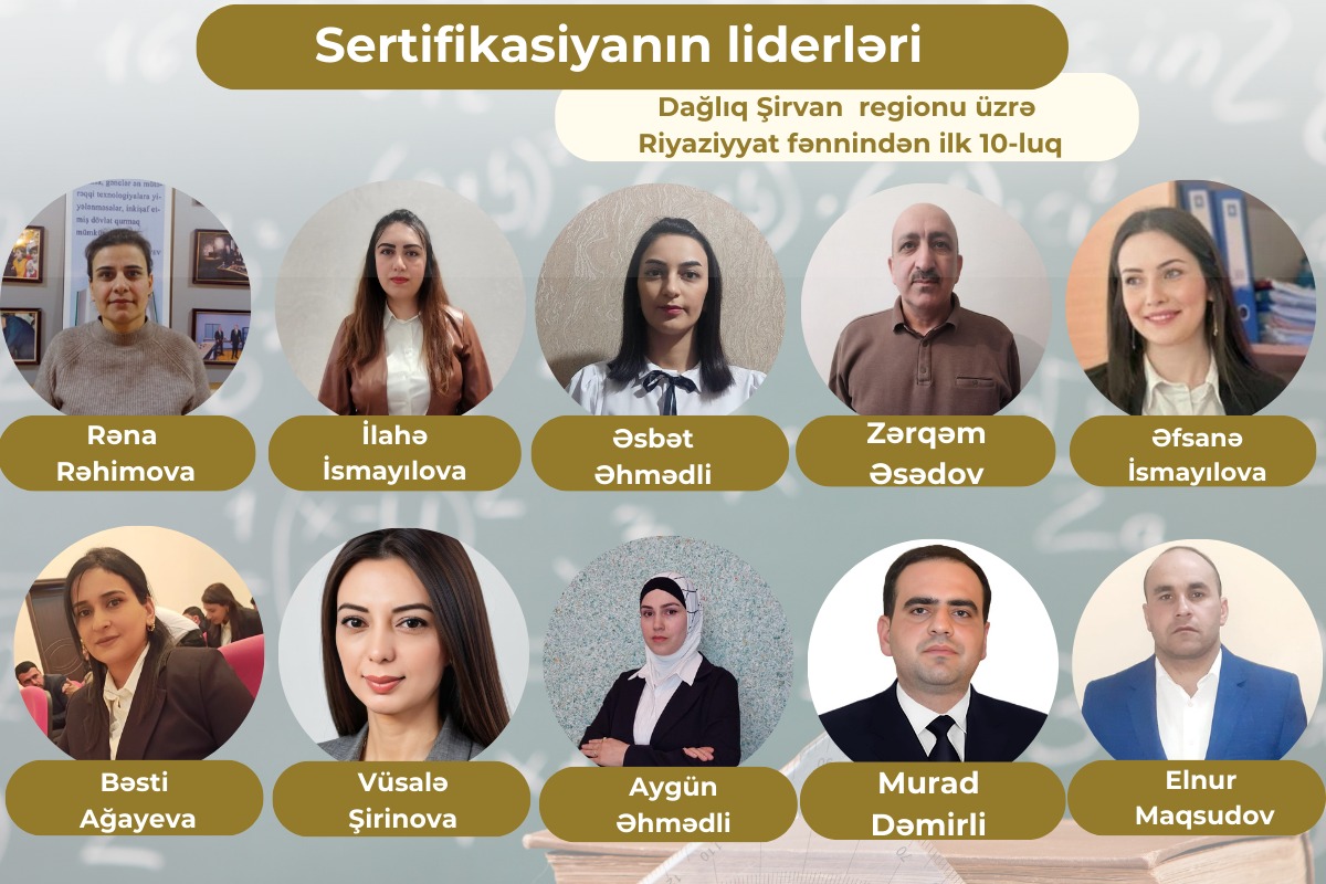 Dağlıq Şirvan regionu üzrə “Sertifikasiyanın liderləri”- Riyaziyyat fənnindən ilk 10-luq