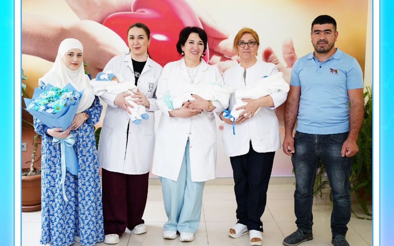 Qubada 12 il övladı olmayan qadın üçəm dünyaya gətirdi - FOTO