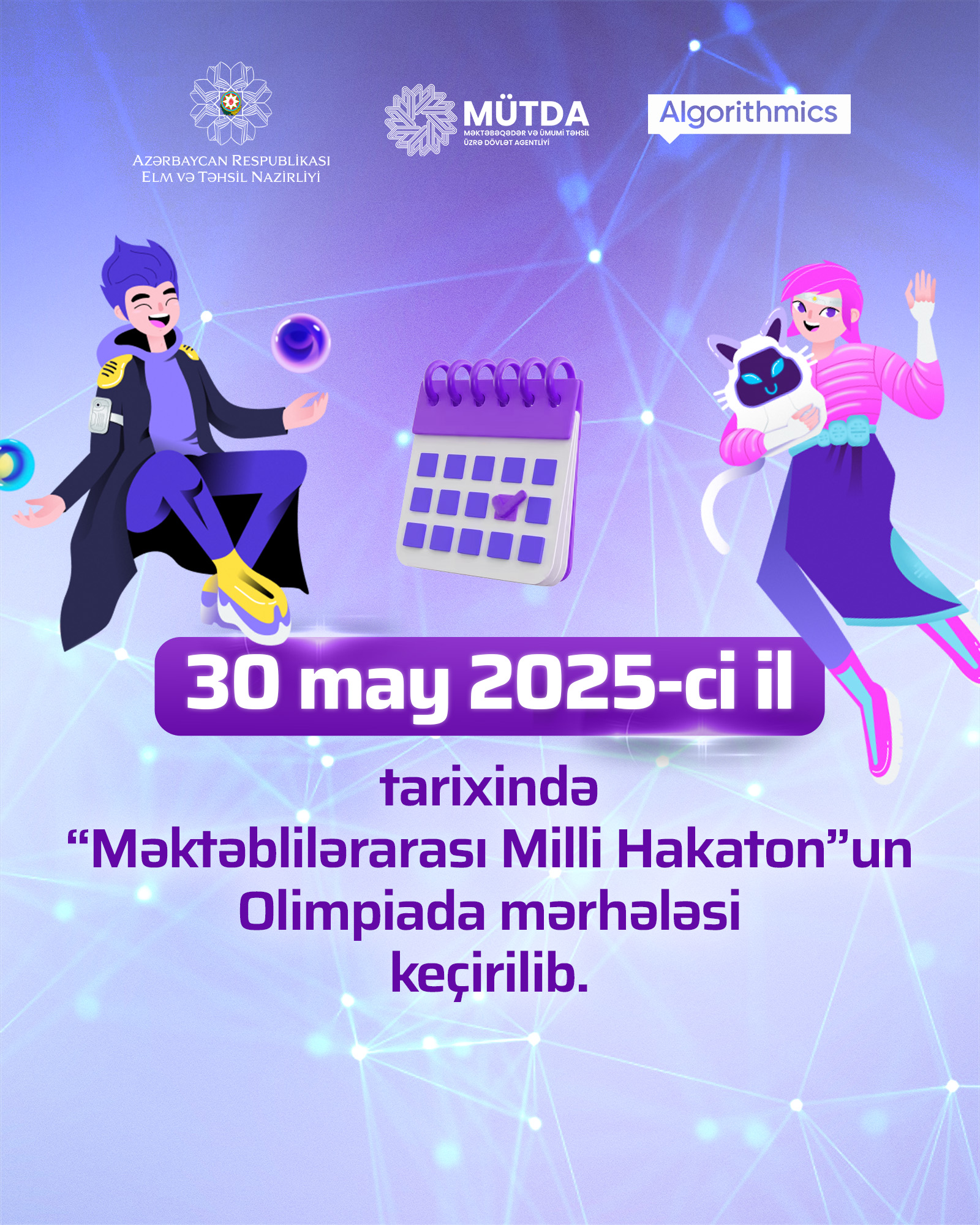 “Məktəblilərarası Milli Hakaton - 2025” müsabiqəsinin olimpiada mərhələsi keçirilib
