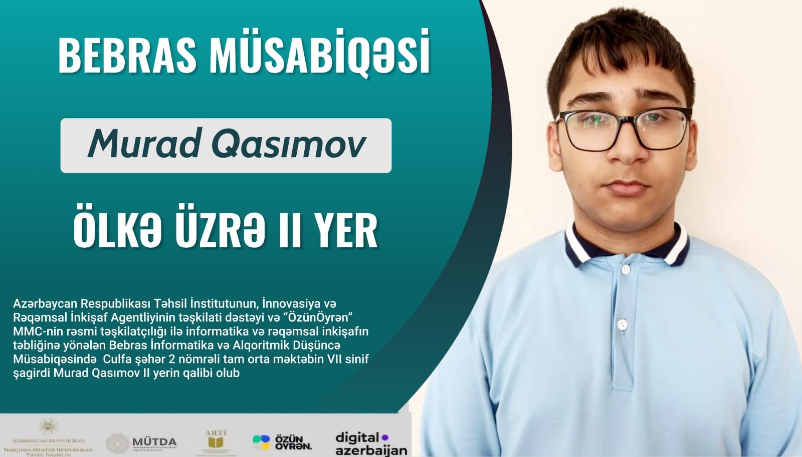 Naxçıvan məktəblisi Bebras müsabiqəsində 2-ci yeri tutub 