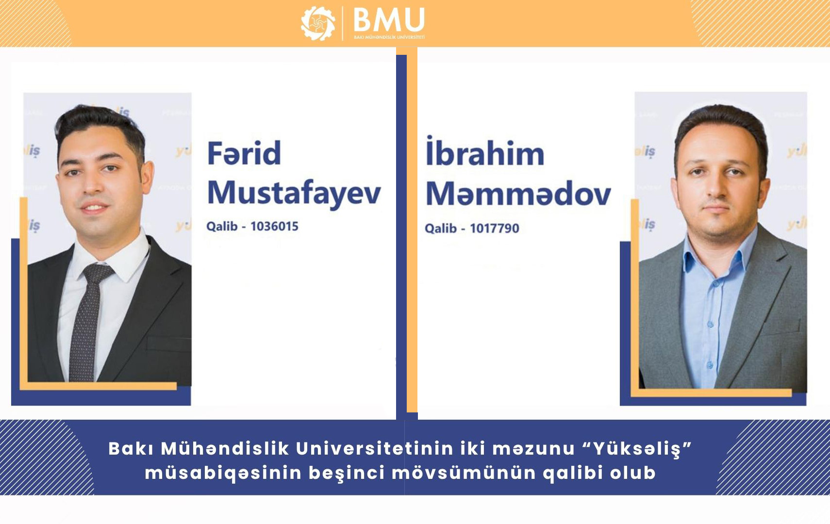 BMU-nun iki məzunu “Yüksəliş” müsabiqəsinin qalibi olub