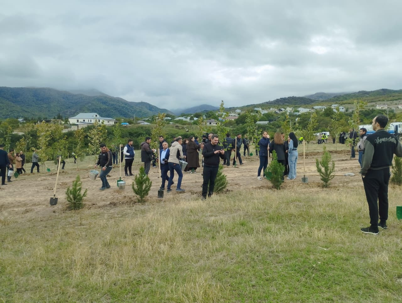 Xocalıda ağacəkmə aksiyası keçirilib 