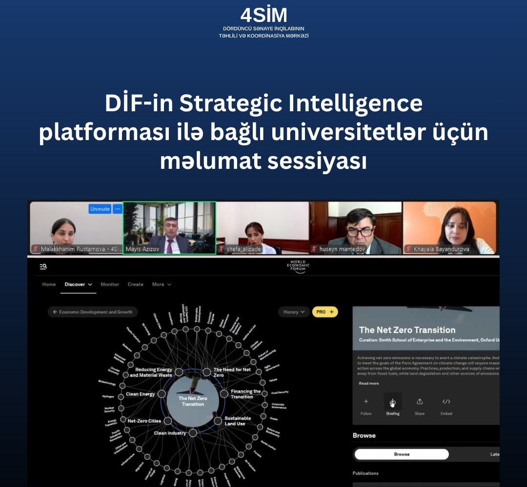 “Strategic Intelligence” platformasında BMU-nun uğurlu təcrübəsi təqdim olunub