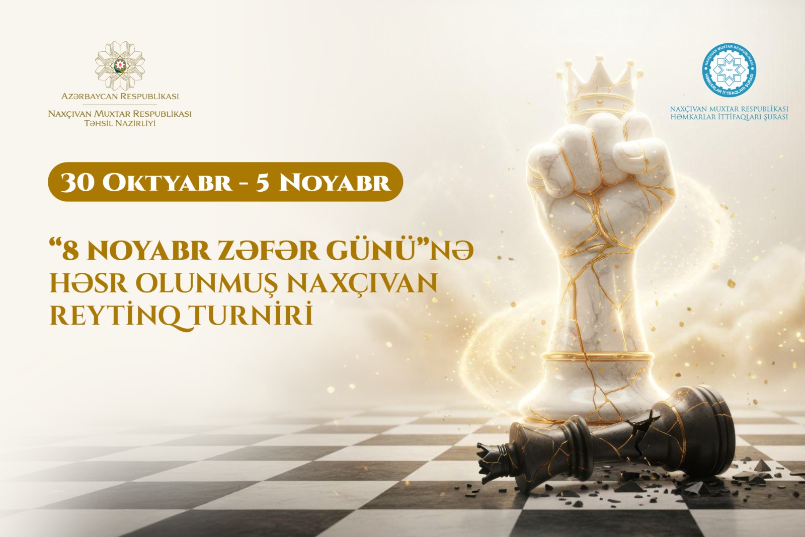 Naxçıvanda Zəfər Gününə həsr olunmuş beynəlxalq reytinqli şahmat turniri keçiriləcək 
