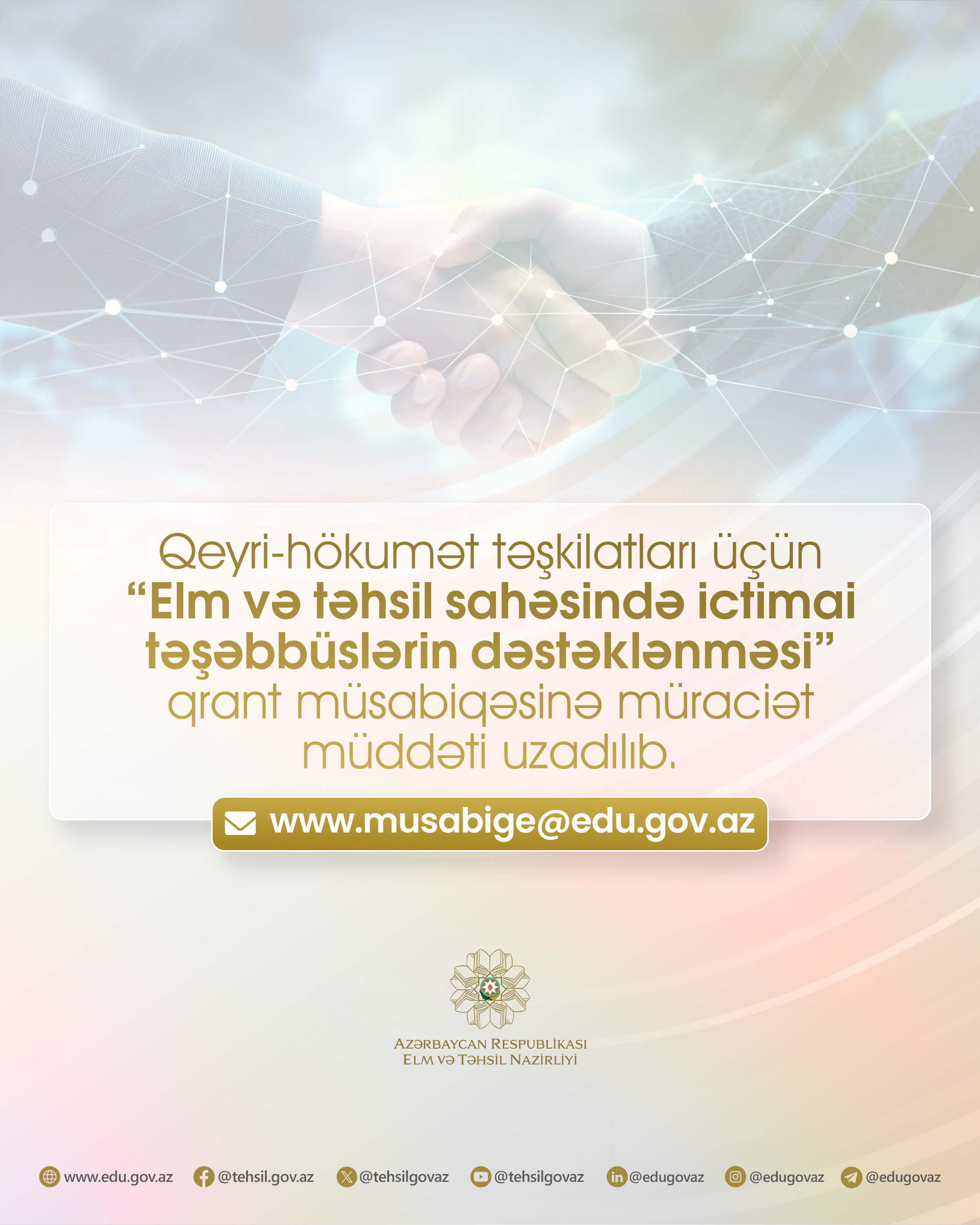 Qrant müsabiqəyə müraciət müddəti uzadılıb