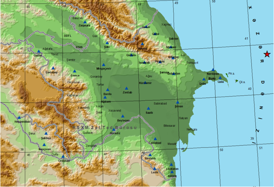 Xəzər dənizində ZƏLZƏLƏ oldu