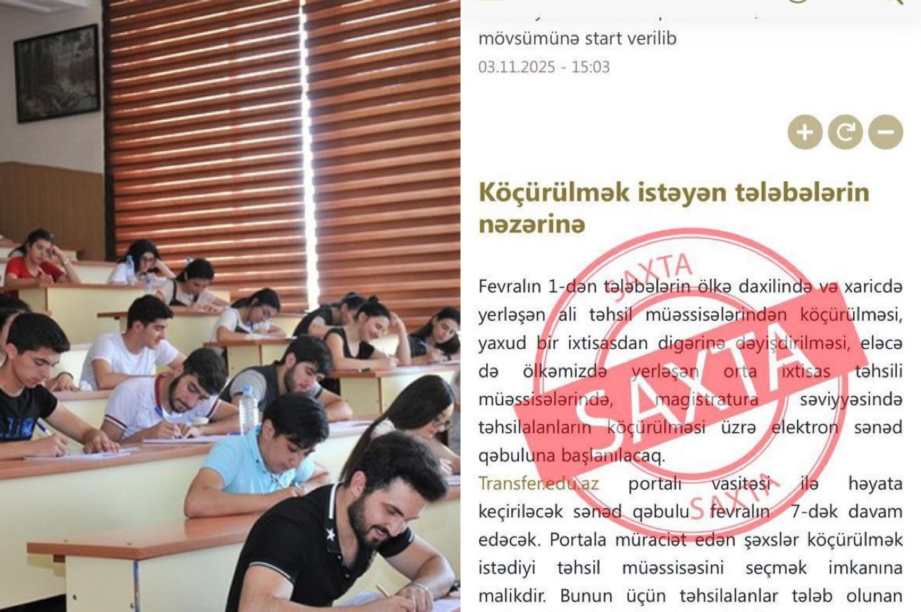 Agentlikdən tələbələrin köçürülməsi ilə bağlı yayılan məlumatlara CAVAB