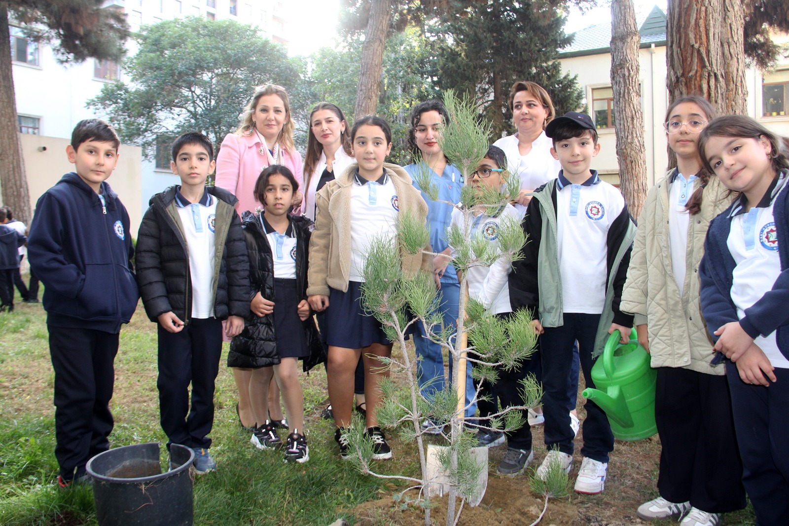 Zəfərin 5 ili - məktəblilərdən ağacəkmə aksiyası...