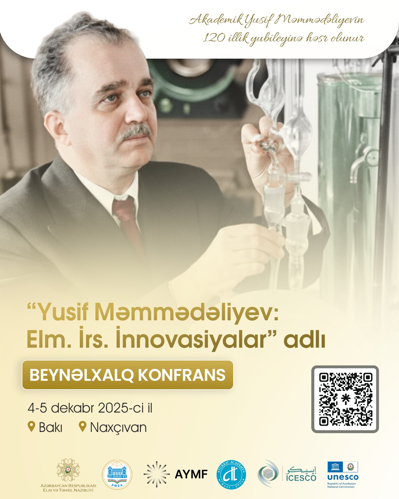“Yusif Məmmədəliyev: Elm. İrs. İnnovasiyalar” adlı beynəlxalq konfrans keçiriləcək