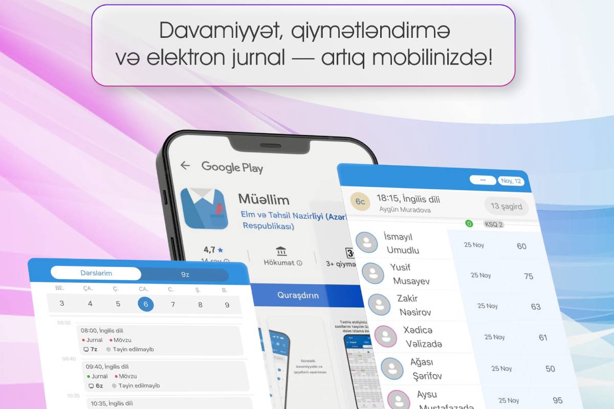 Müəllimlər üçün yeni mobil tətbiq istifadəyə verilib