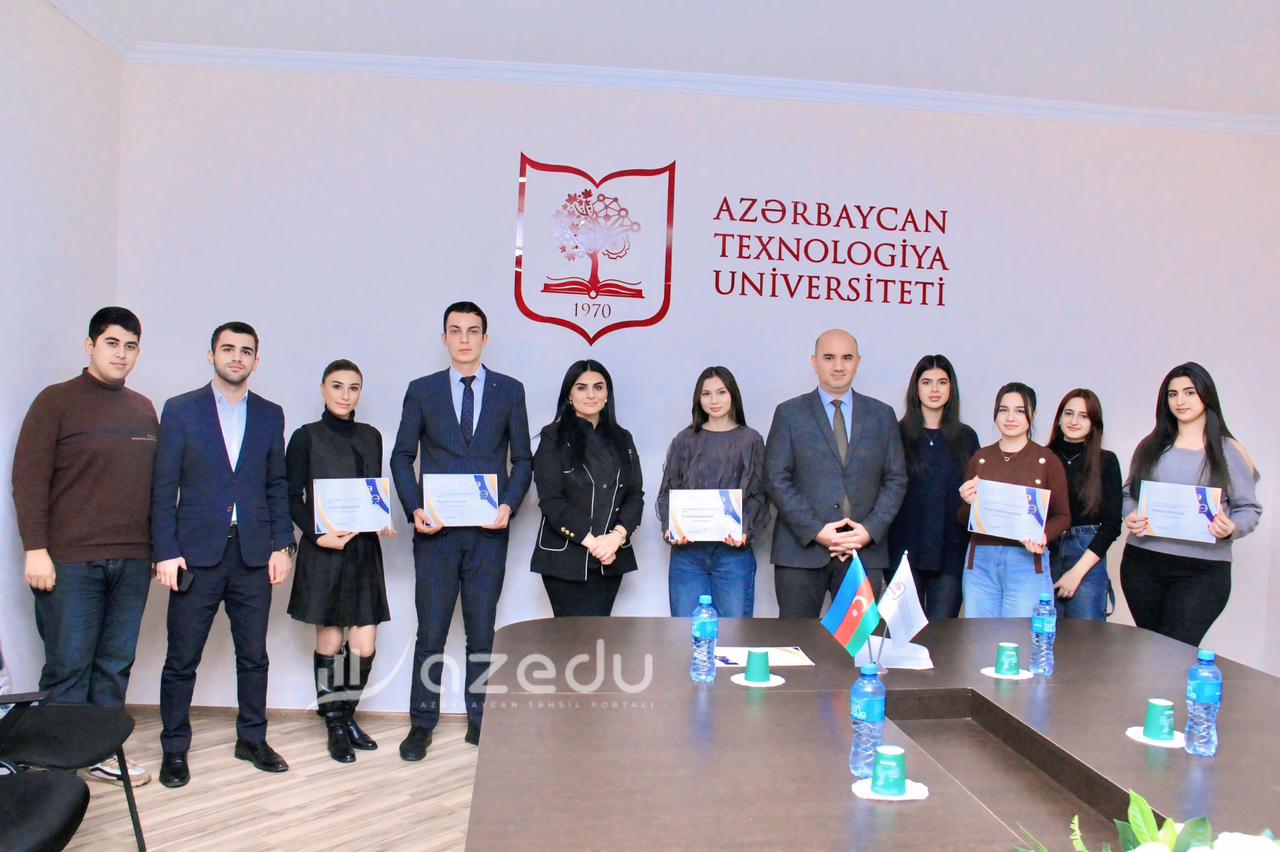 Azərbaycan Texnologiya Universitetinin "Brend tələbə"ləri mükafatlandırılıb- FOTOLAR