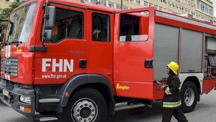 Şəkidə məktəb binasında yanğın olub