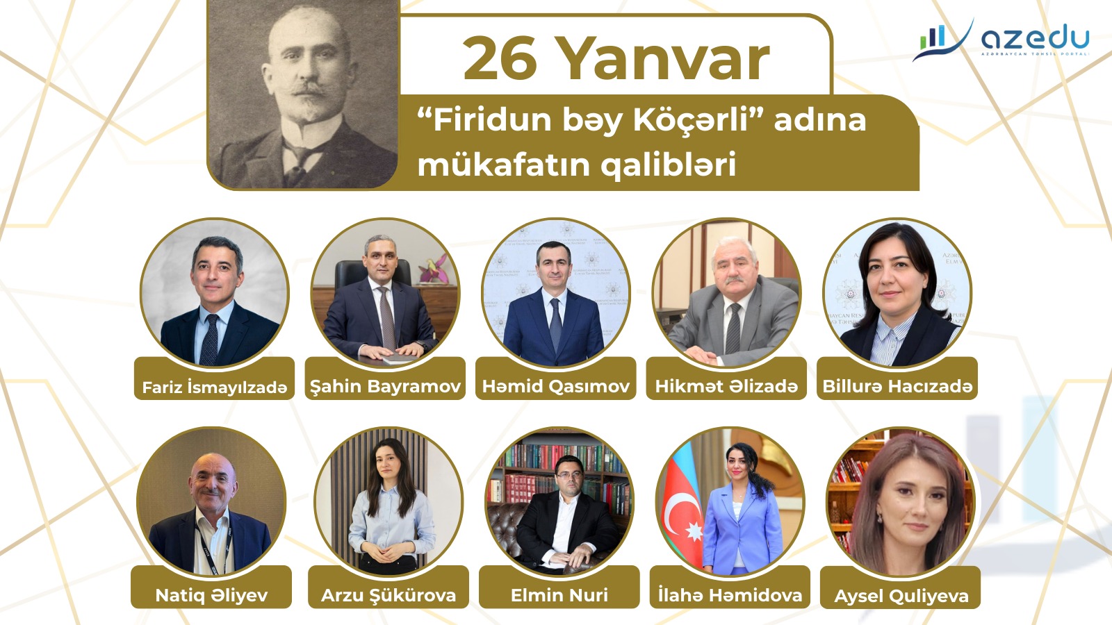 &ldquo;Firidun bəy Köçərli mükafatı&rdquo;nın&nbsp;qalibləri - SİYAHI&nbsp;