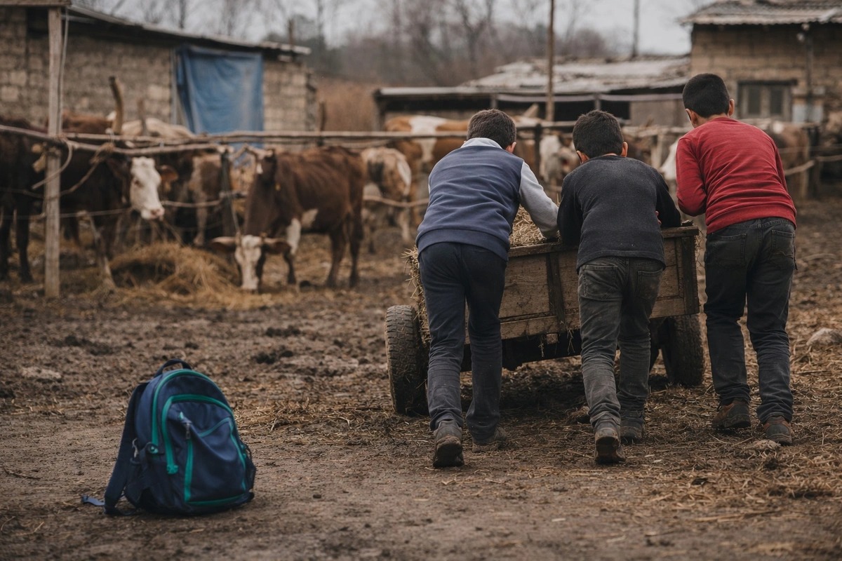 Cəlilabadda dörd qardaş məktəb üzü görmür