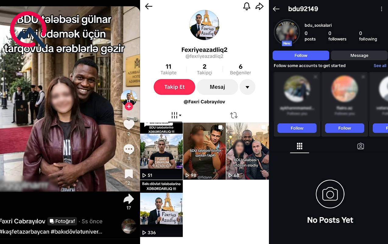 BDU tələbələrinin nalayiq formada paylaşılması davam edir