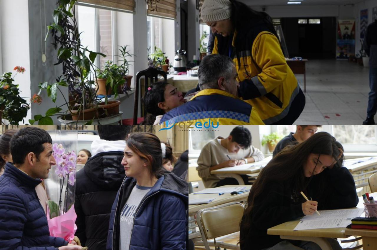 Həyəcandan halı dəyişənlər, imtahandan çıxanda ağlayanlar... - Buraxılışdan REPORTAJ