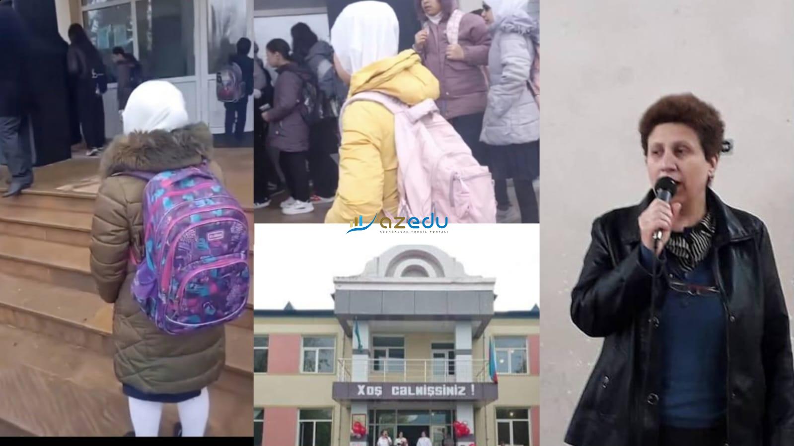 İmişli məktəbində hicablı şagirdlər&nbsp;dərsə buraxılmır?