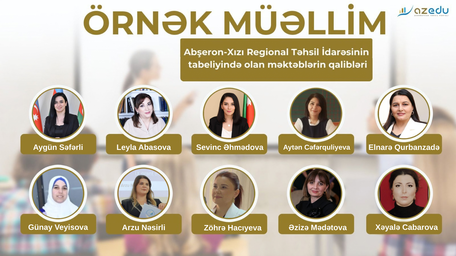 Abşeron-Xızı regionunun "Örnək müəllim"ləri - ADLAR