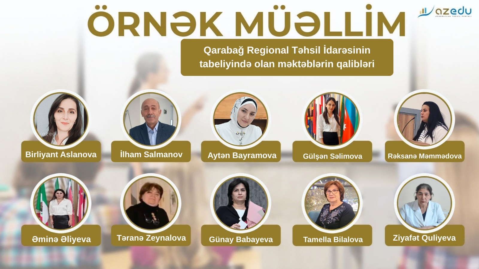 Qarabağ regionu üzrə "Örnək müəllim"lər- SİYAHI